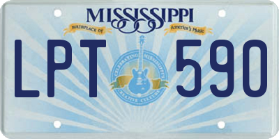 MS license plate LPT590