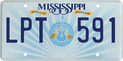 MS license plate LPT591
