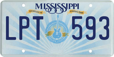 MS license plate LPT593
