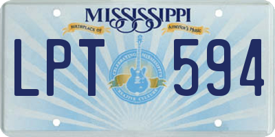 MS license plate LPT594