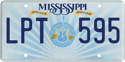 MS license plate LPT595