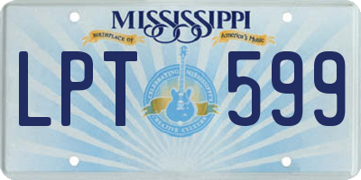MS license plate LPT599