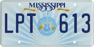 MS license plate LPT613