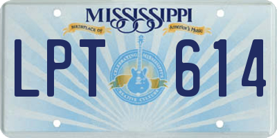 MS license plate LPT614