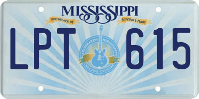 MS license plate LPT615