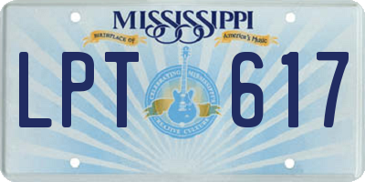 MS license plate LPT617