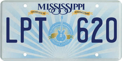MS license plate LPT620