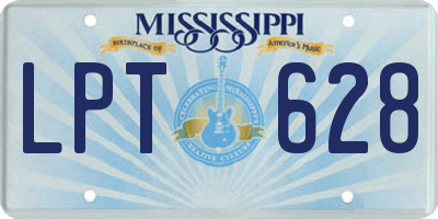 MS license plate LPT628