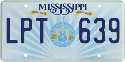 MS license plate LPT639