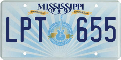 MS license plate LPT655