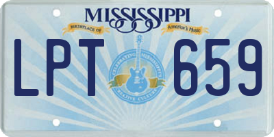 MS license plate LPT659