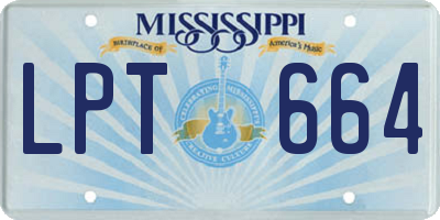 MS license plate LPT664