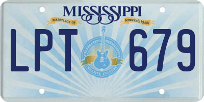MS license plate LPT679