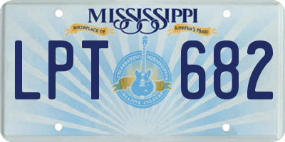 MS license plate LPT682