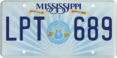 MS license plate LPT689