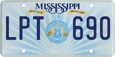 MS license plate LPT690