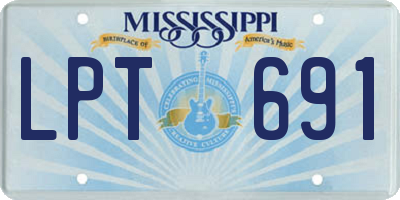 MS license plate LPT691