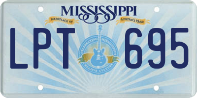 MS license plate LPT695