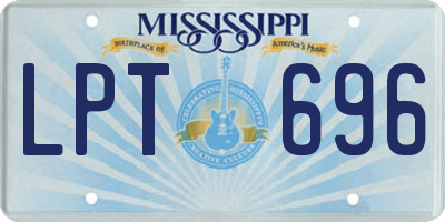 MS license plate LPT696