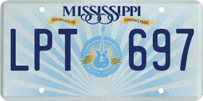 MS license plate LPT697