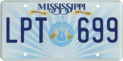 MS license plate LPT699
