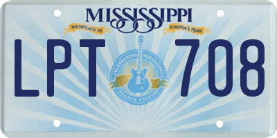 MS license plate LPT708