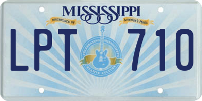 MS license plate LPT710