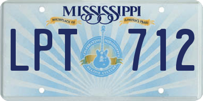 MS license plate LPT712