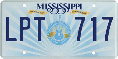 MS license plate LPT717