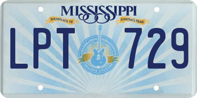 MS license plate LPT729