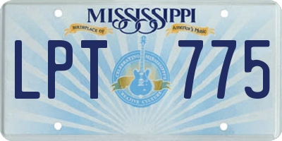 MS license plate LPT775