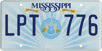 MS license plate LPT776
