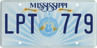 MS license plate LPT779