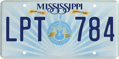 MS license plate LPT784