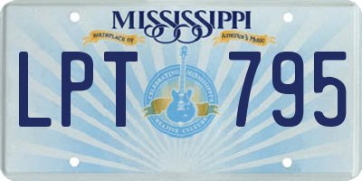 MS license plate LPT795