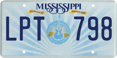 MS license plate LPT798
