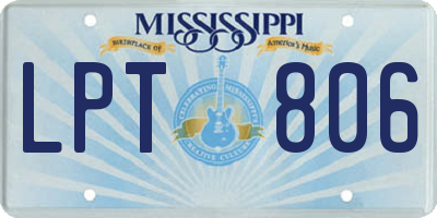 MS license plate LPT806