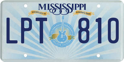 MS license plate LPT810