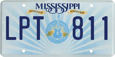 MS license plate LPT811