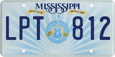 MS license plate LPT812