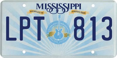 MS license plate LPT813