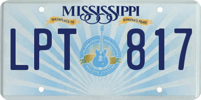MS license plate LPT817