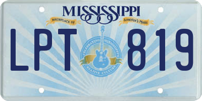 MS license plate LPT819