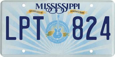 MS license plate LPT824