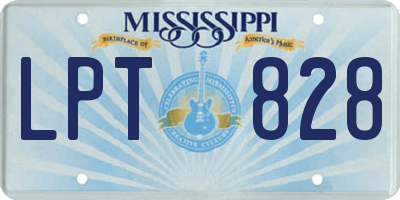 MS license plate LPT828