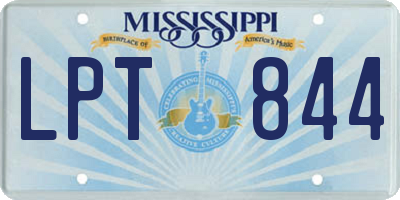 MS license plate LPT844