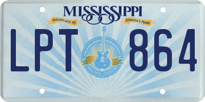MS license plate LPT864