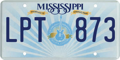MS license plate LPT873