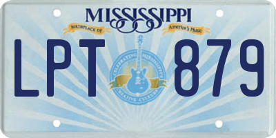 MS license plate LPT879