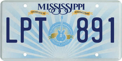 MS license plate LPT891